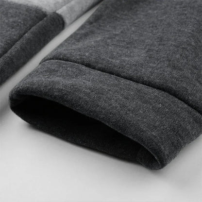 2024 Womens Outfits High Quality Color Block Hooded Sweatshirt Black Sweatpants Trend Jogging Hot Sales Sport Casual Tracksuit