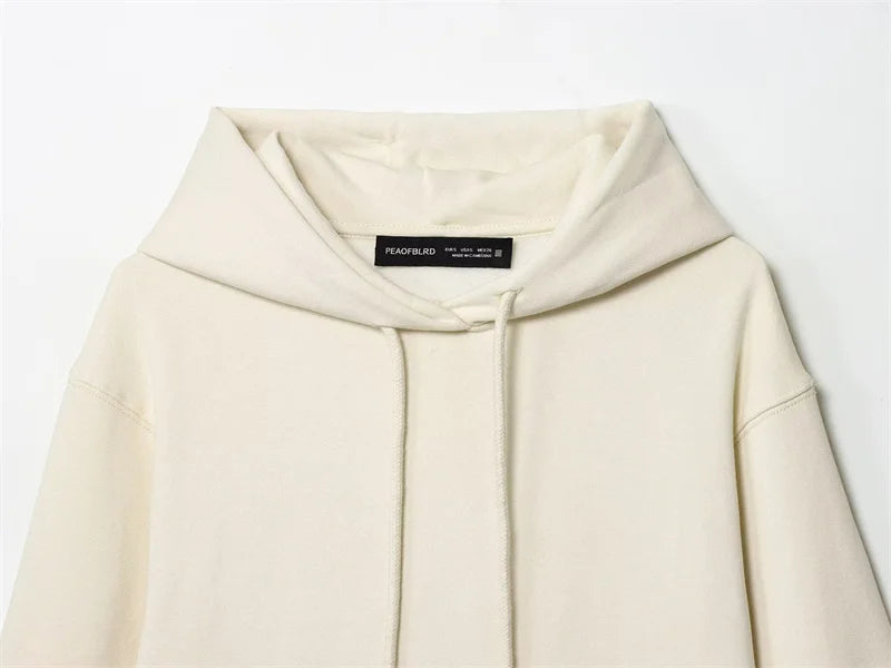 Women's Suit New for Autumn 2025 Solid Color Long Sleeve Basic Hoodie Fleece Sweatshirt and Long Pants Set Casual Fashion