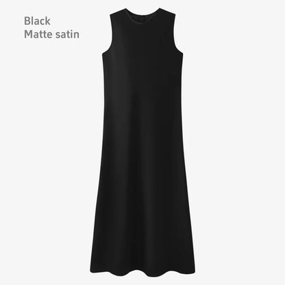 AS 2025 spring summer elegance satin dress + knitted top match set