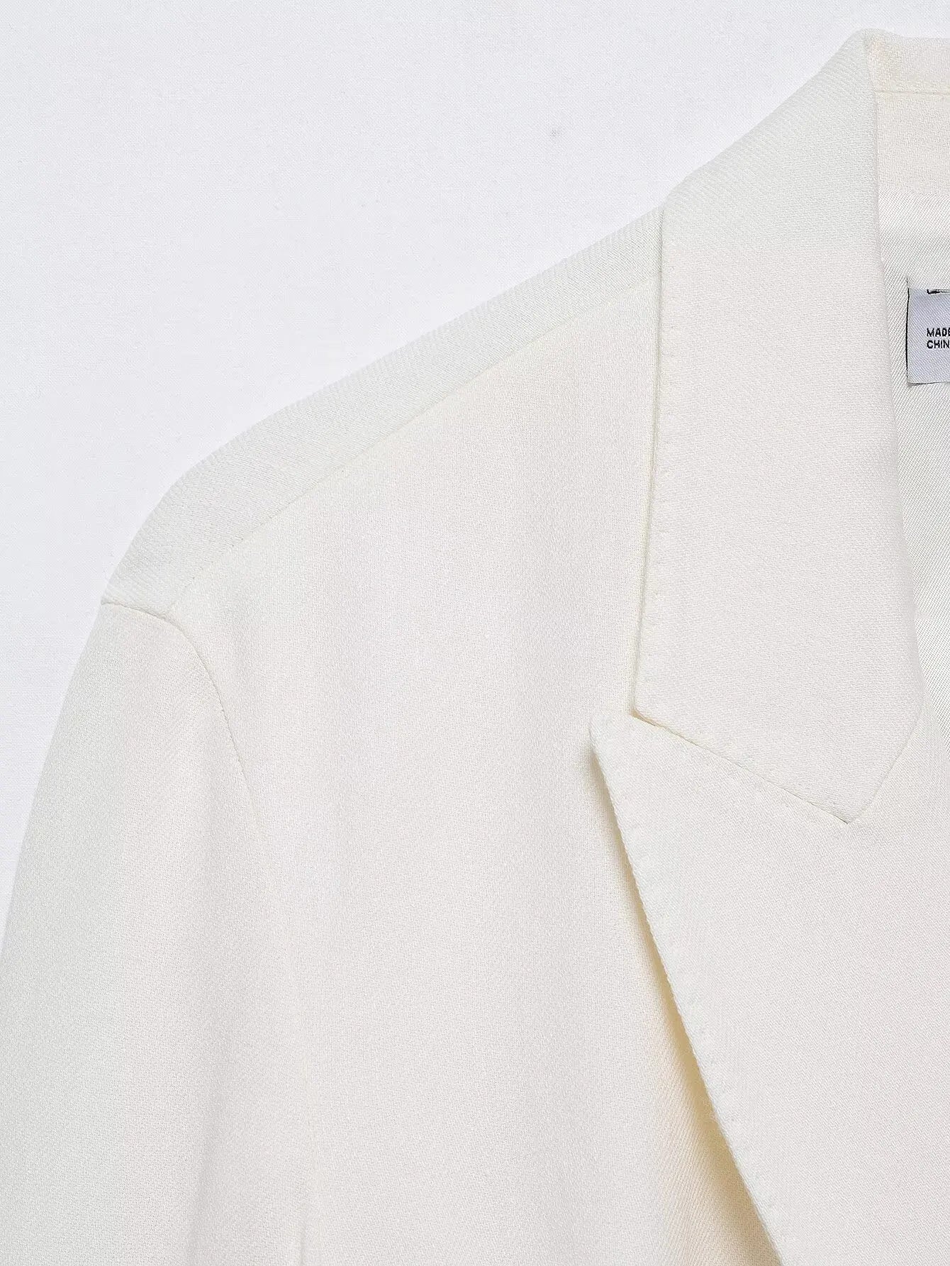 HH Women Spring Fashion Suits White Turn-Down Collar Long Sleeves Lace-Up Blazers+High Waist Zipper Long Pants Female Sets