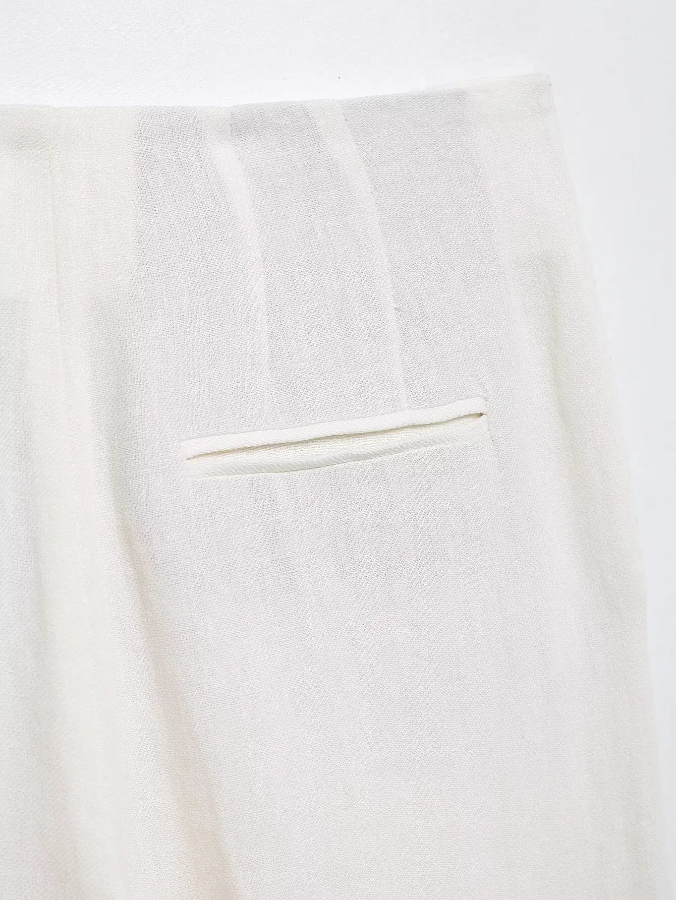 HH Women Spring Fashion Suits White Turn-Down Collar Long Sleeves Lace-Up Blazers+High Waist Zipper Long Pants Female Sets