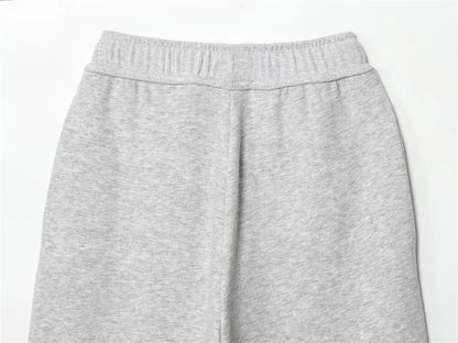 Women's Suit New for Autumn 2025 Solid Color Long Sleeve Basic Hoodie Fleece Sweatshirt and Long Pants Set Casual Fashion