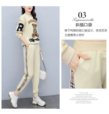 Women's Casual Fashion Plush Sweater Sweat Suits 2025 Spring And Autumn Winter New Temperament Matching Two Piece Sets For Women