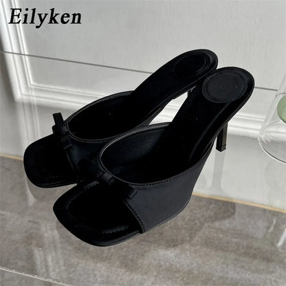 Eilyken Summer Fashion Butterfly-knot Satin Women Slipper Slip On