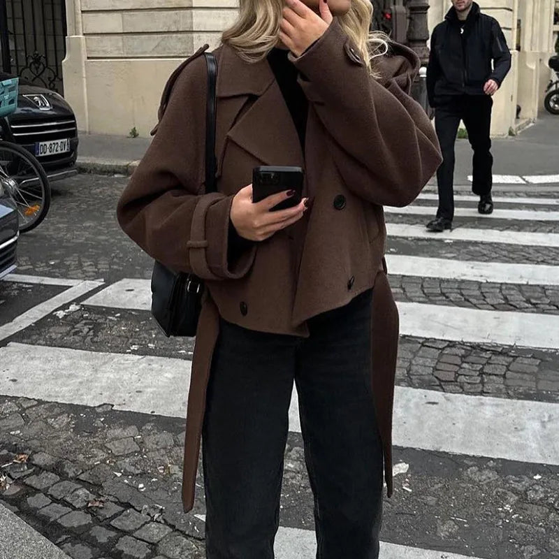 Women Autumn Winter Womens Sweater Jacket  Suit Long Sleeve Jacket Outerwear Comfy Knitwear  Plus Size Skinny Niche Petite