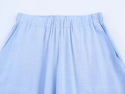 HH Women Casual Suit Solid Turn-Down Collar Long Sleeves Single-Breasted Blazers+Elastic Waist Pockets Pants Female Sets