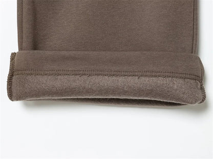 Women's Suit New for Autumn 2025 Solid Color Long Sleeve Basic Hoodie Fleece Sweatshirt and Long Pants Set Casual Fashion