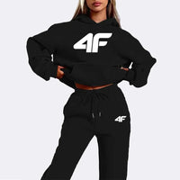 2025 women's sports suit hooded sweatshirt+sports pants 2-piece set casual jogging suit sportswear men's street style set