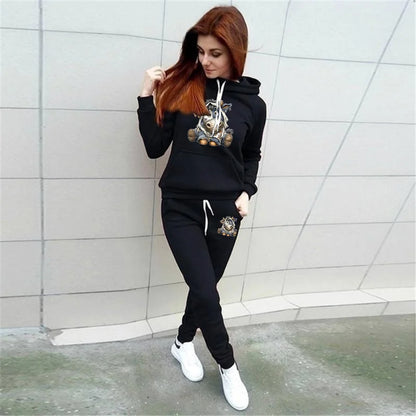 Women TrackSuit Aesthetic Designer Clothes Autumn Winter High Quality Hoodies Sweatshirts Sweatpants Sportwear Woman Pants Sets