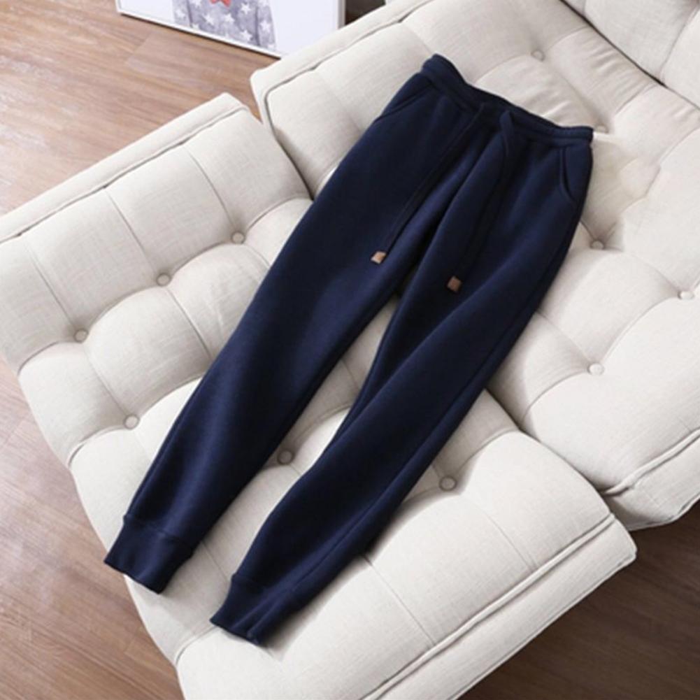 Women's Sweatshirt Pants Suit Autumn and Winter Warm Long-sleeved Fleece Thick Hoodie Coat Jogger Pants Sportswear Two-piece Set