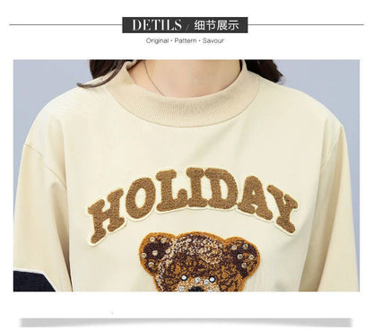 Women's Casual Fashion Plush Sweater Sweat Suits 2025 Spring And Autumn Winter New Temperament Matching Two Piece Sets For Women