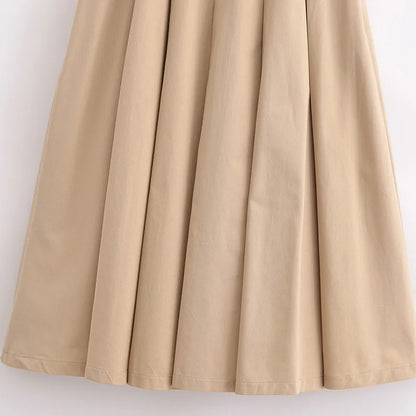 TRAF Womens Dresses 2025 Sleeveless Patchwork Long Dress Summer