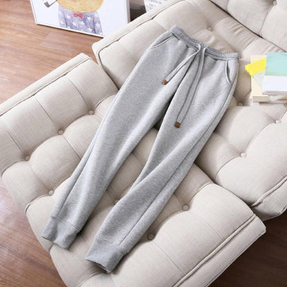 Women's Sweatshirt Pants Suit Autumn and Winter Warm Long-sleeved Fleece Thick Hoodie Coat Jogger Pants Sportswear Two-piece Set