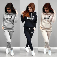 Autumn Winter Daily Casual Sporty Hoody Outfit Women's Jogger Set Hoodies and Sweatpants Female Home Outdoor Comfort Sportswear