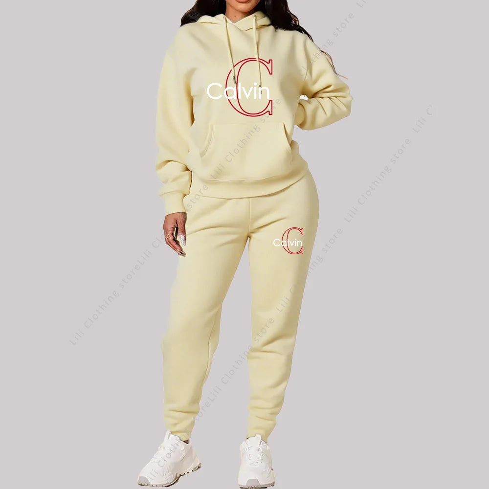 2025 New Ladies Tracksuit Aesthetic Designer Clothes Trend Sportswear High quality Hoodies Sweatpants 2 piece Outfits Women Sets