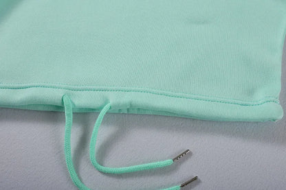 Winter Tracksuit Women Two Piece Set - Oversized Hoodie Sweatpants Solid Color Sportswear Suit |Casual Sweatshirt Trouser Set