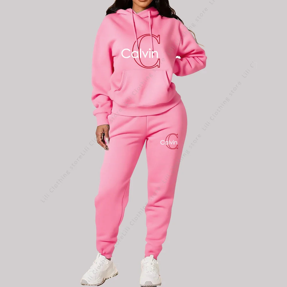 2025 New Ladies Tracksuit Aesthetic Designer Clothes Trend Sportswear High quality Hoodies Sweatpants 2 piece Outfits Women Sets