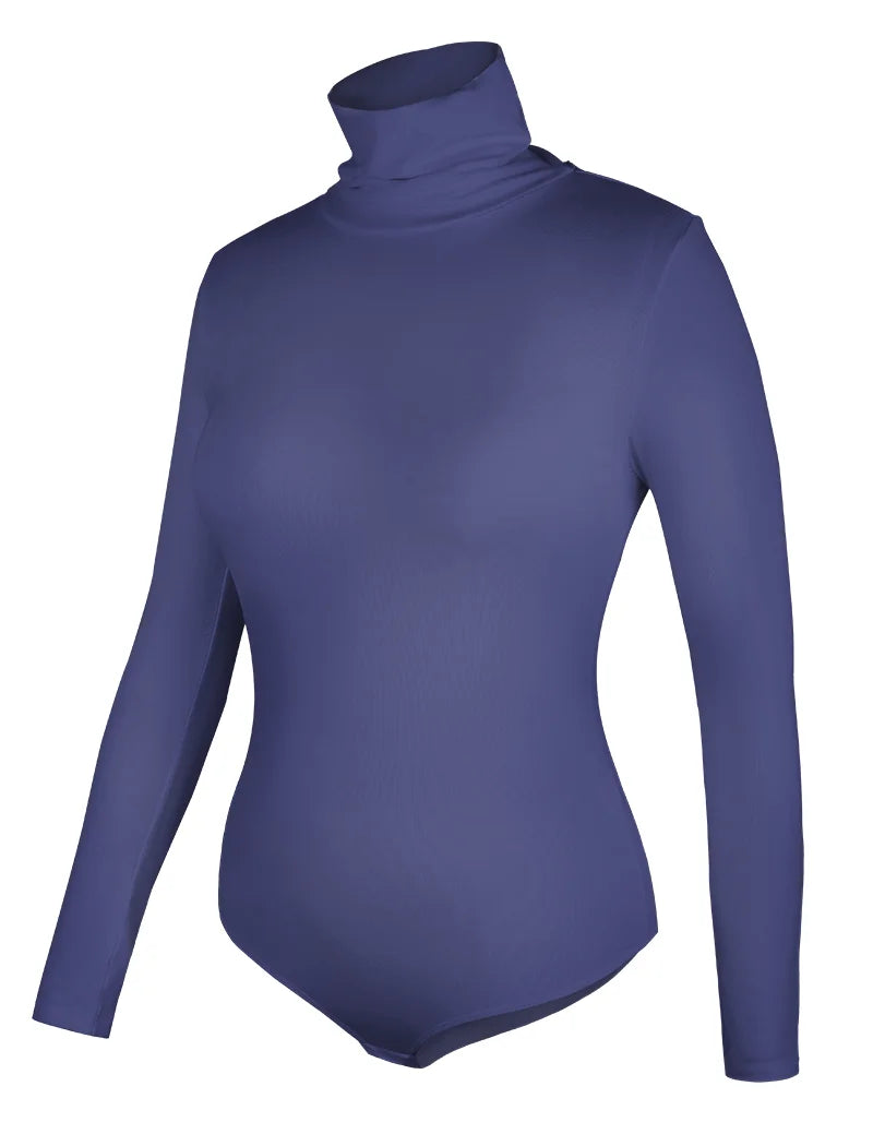 Women's Thermal Underwear Tops High Collar Long Sleeve Bodysuits Soft Keep Warm Cold Weather Compression Bottoming Shirts