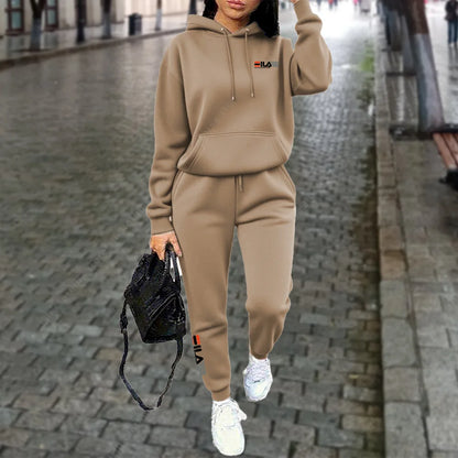 Women's Tracksuit Hoodies Trousers 2PCS Suit Winter Sports Jogging Outfits Fashion Street Designer Clothes for Women Pants Set