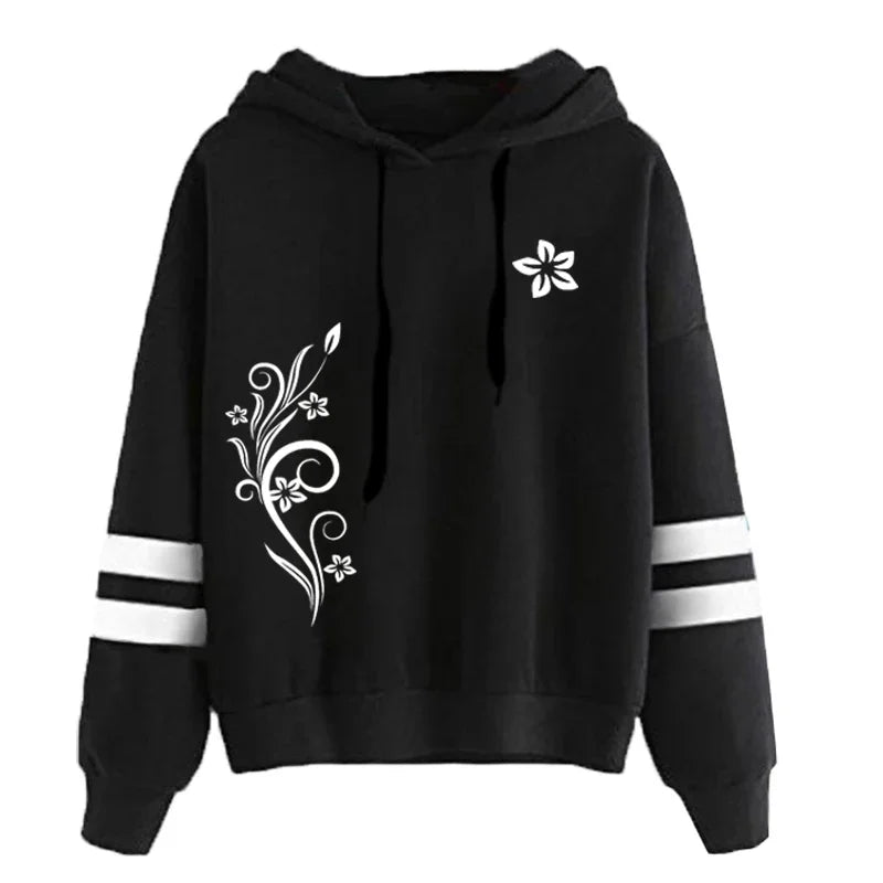 Women Tracksuit Daily Outdoor Autumn Winter Quality Hoodies Casual Single Piece Stripe Sweatshirt and Sweatpants Comfort Jogging