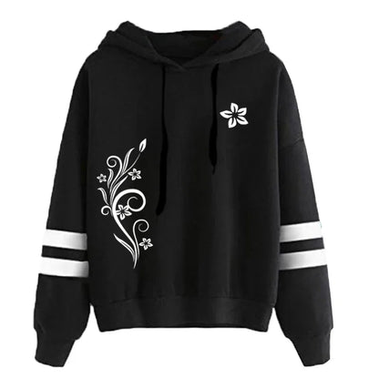 Women Tracksuit Daily Outdoor Autumn Winter Quality Hoodies Casual Single Piece Stripe Sweatshirt and Sweatpants Comfort Jogging