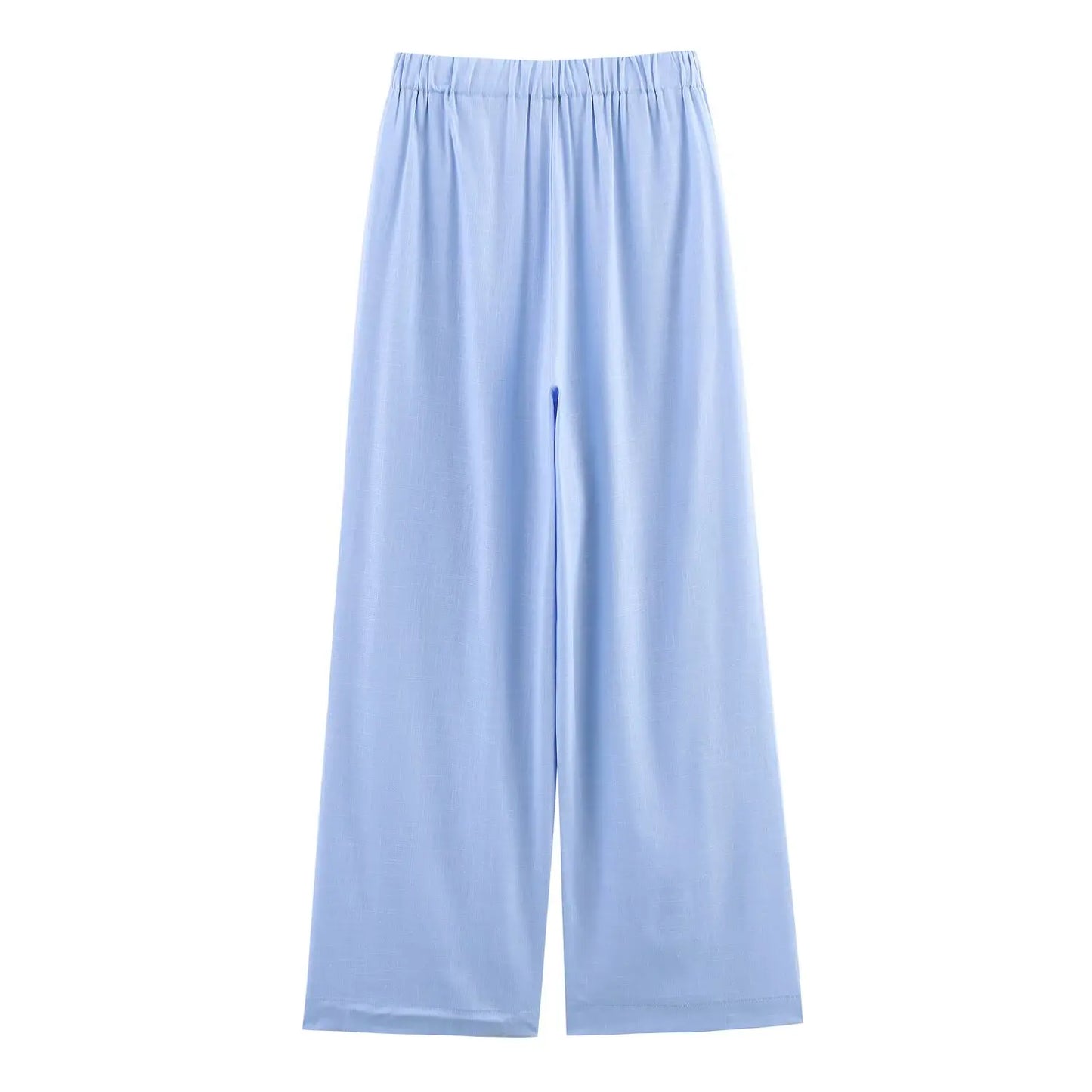 HH Women Casual Suit Solid Turn-Down Collar Long Sleeves Single-Breasted Blazers+Elastic Waist Pockets Pants Female Sets