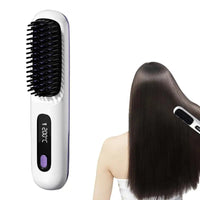 Hair Straightener Brush Electric Hot Comb With 3 Heating Settings USB