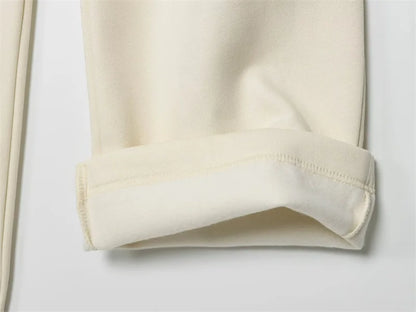 Women's Suit New for Autumn 2025 Solid Color Long Sleeve Basic Hoodie Fleece Sweatshirt and Long Pants Set Casual Fashion