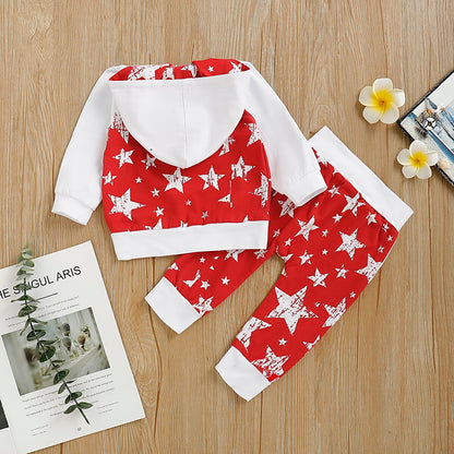 Stars Hooded Clothes For 0 18M Baby Newborn Babies