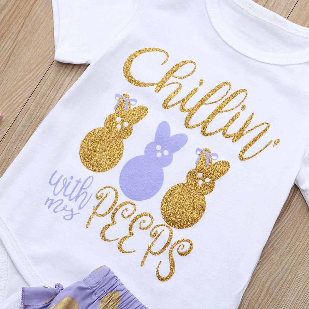 Summer Cute Infant Baby Girls Cartoon Letter