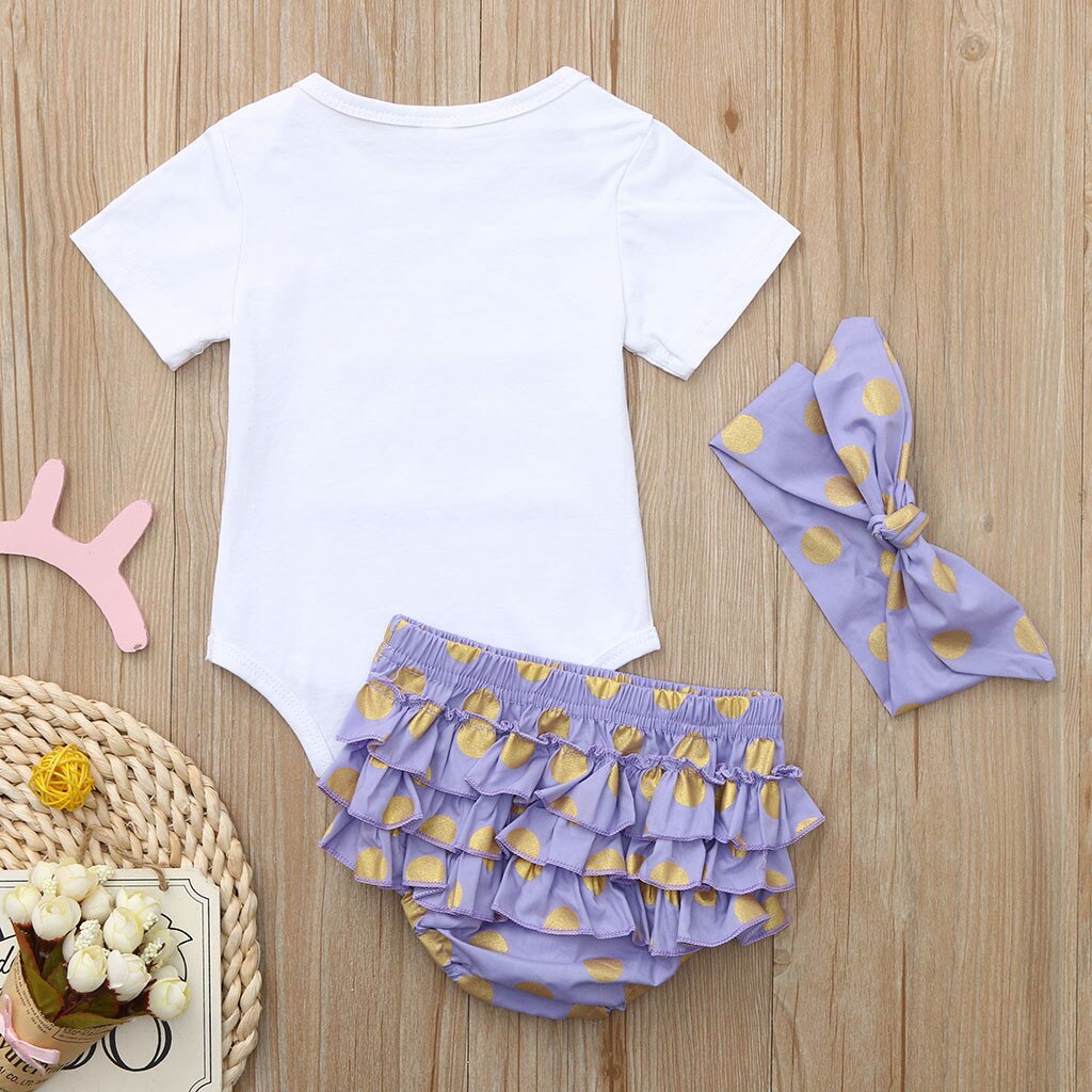 Summer Cute Infant Baby Girls Cartoon Letter