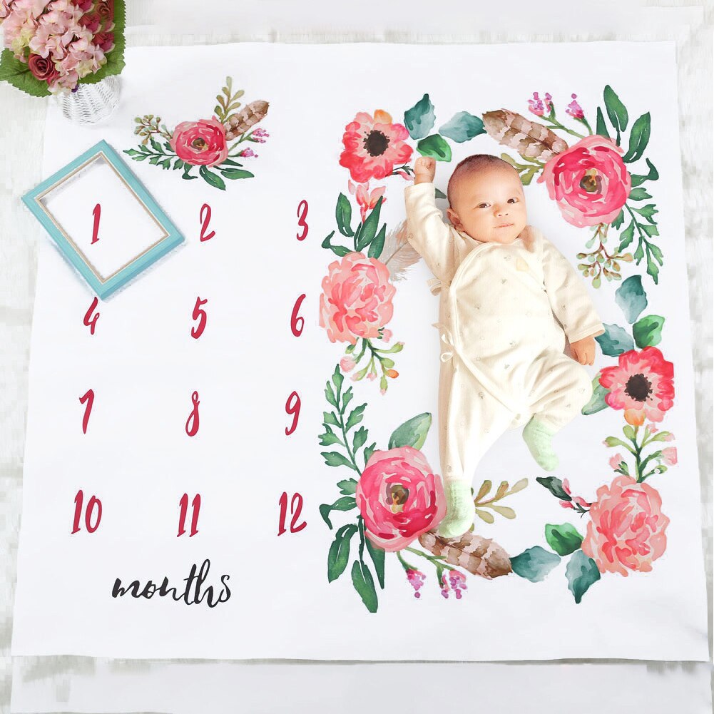 Swaddling Newborn Reusable Monthly Photo Props