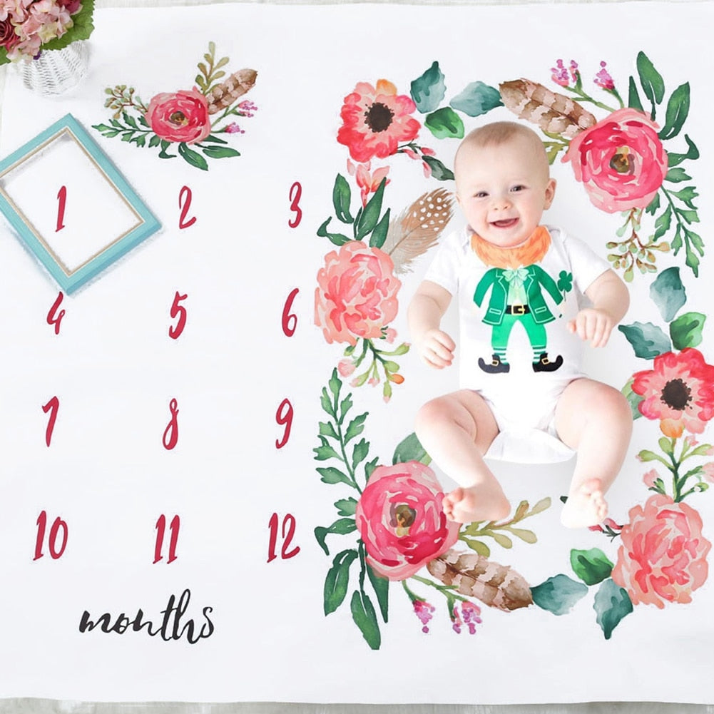 Swaddling Newborn Reusable Monthly Photo Props