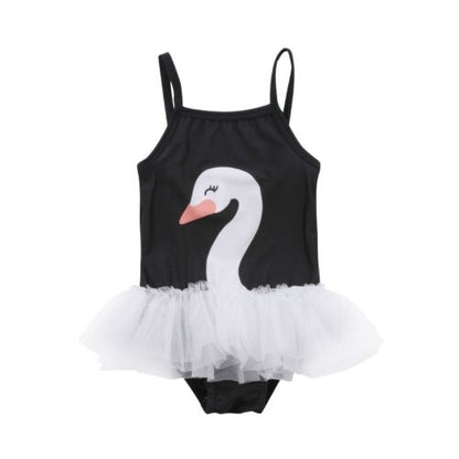 Toddler Baby Girl Swan One piece Swimsuit Babies