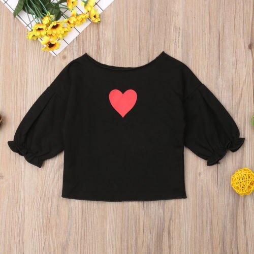 Toddler Infant Kid Baby Girl Heart Shirt Babies