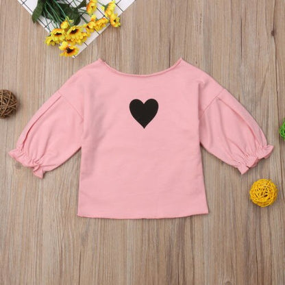 Toddler Infant Kid Baby Girl Heart Shirt Babies