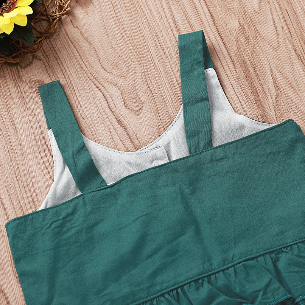 Toddler Kids Baby Girs Strap Off Shoulder Button