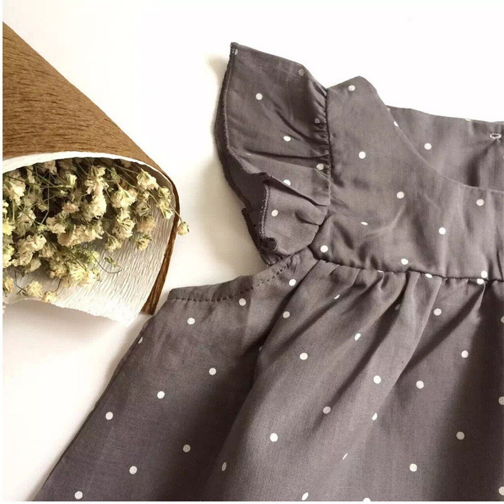 Toddlers Infant Baby Kids Sleeveless Polka Dot