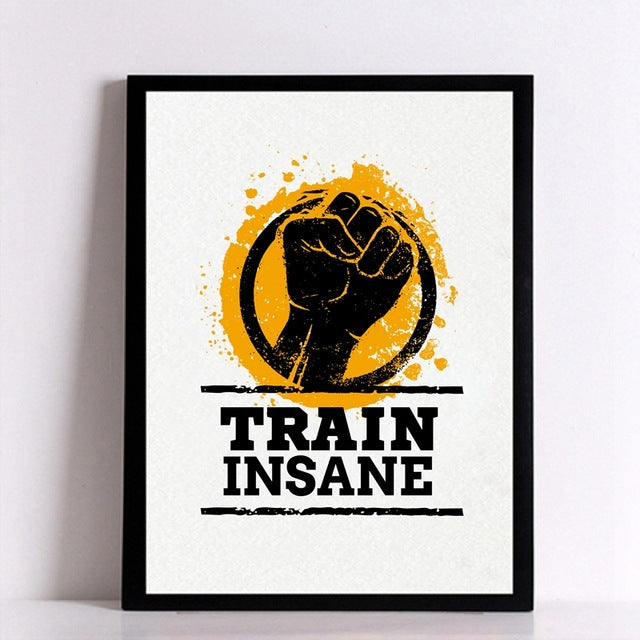 Workout Gym Motivational Quote Poster Canvas Art