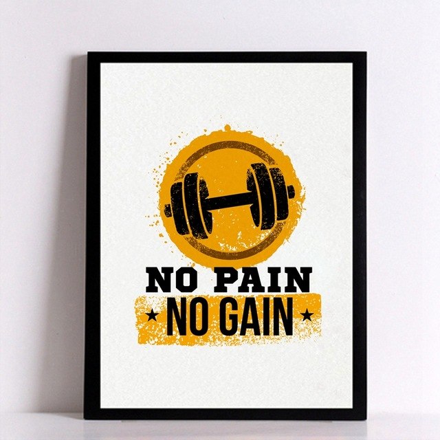 Workout Gym Motivational Quote Poster Canvas Art