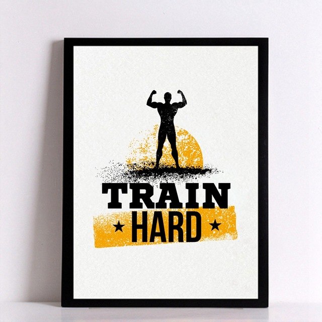 Workout Gym Motivational Quote Poster Canvas Art