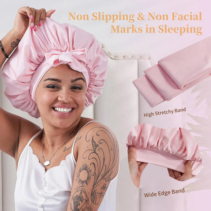 Silk Bonnet For Sleeping Women For Sleeping For Wavy Curly Natural