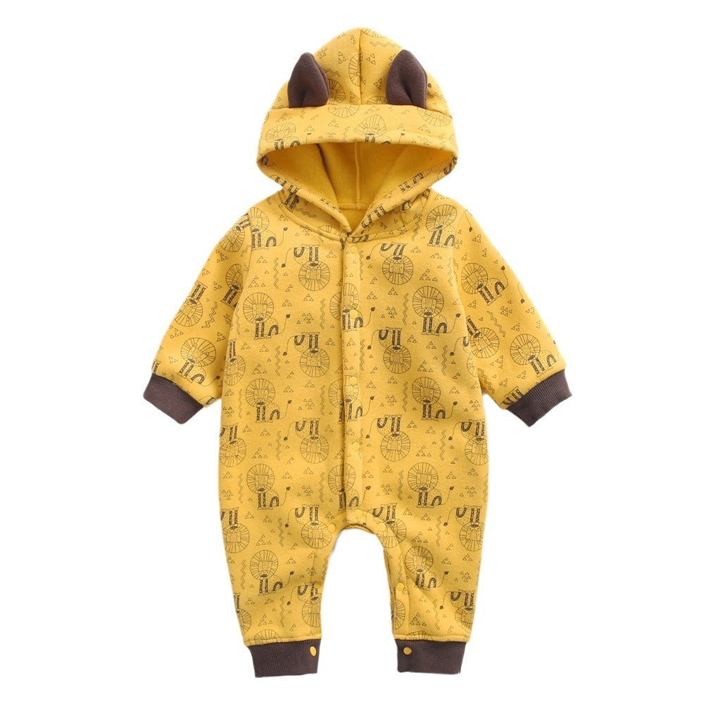 CozyCub™ – Hooded Winter Jumpsuit for Babies