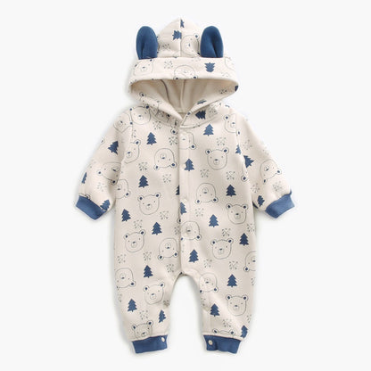CozyCub™ – Hooded Winter Jumpsuit for Babies