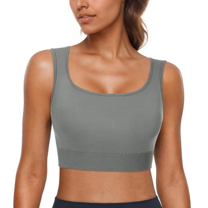 Women Sports Bra Removable Running Short Tank Top