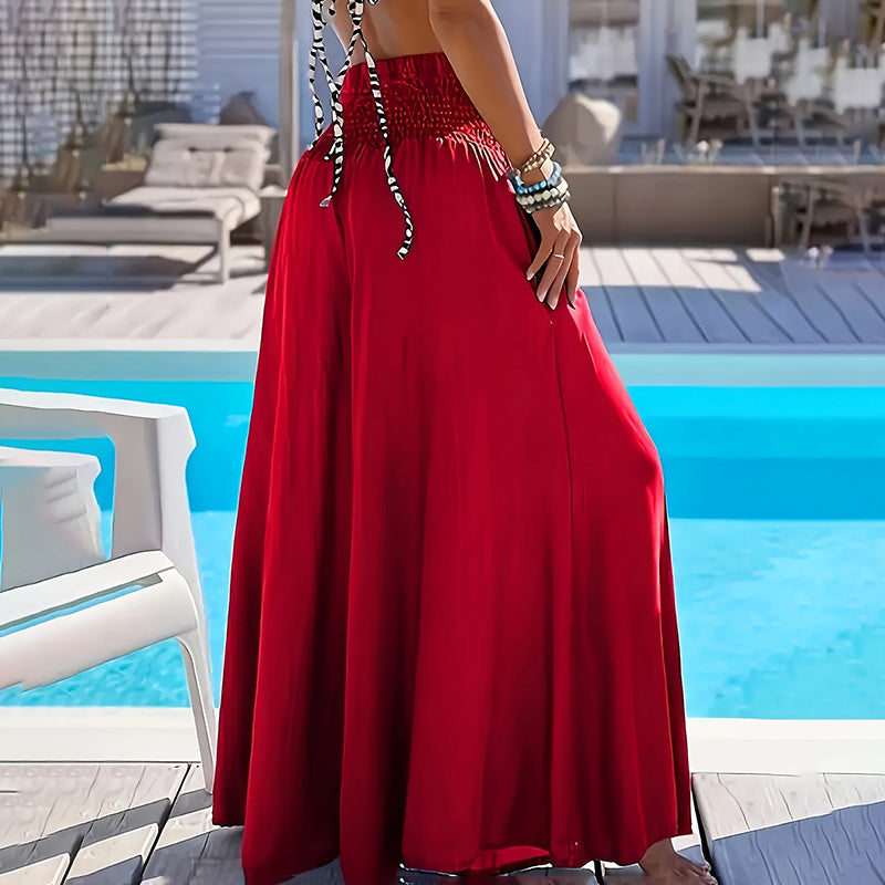 Women High Waist Wide Leg Stretch Loose Casual Pants