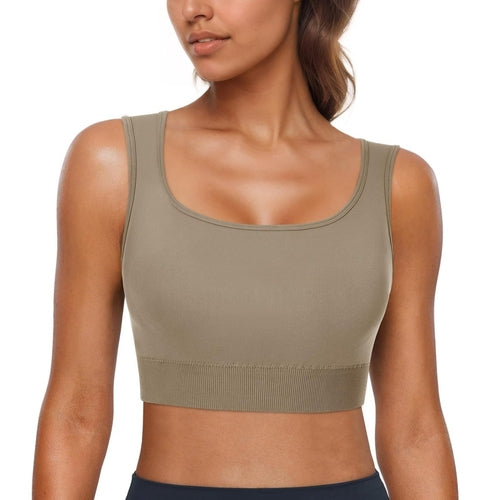 Women Sports Bra Removable Running Short Tank Top