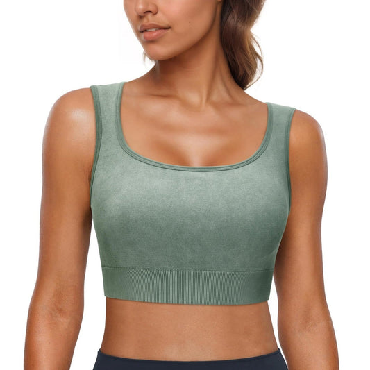 Women Sports Bra Removable Running Short Tank Top