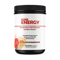 Pure Energy Pre-Workout Drink Mix – Honeydew Watermelon Flavor (Clean Formula, 175mg Caffeine)