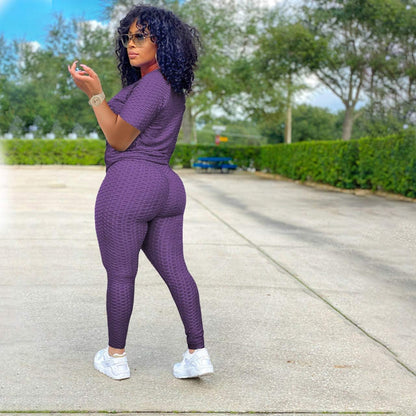 Two Piece Outfits for Women Top Jogger Pants Yoga Sweatsuits Workout Sets Sports